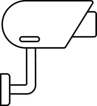Security cctv camera in flat style. vector