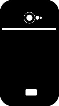Black and White phone case with camera. vector
