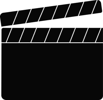Clapper board in Black and White color. vector
