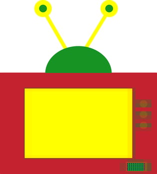 Isolated old television screen in flat style. vector