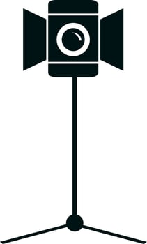Illustration of spot light with tripod. vector