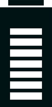 Black and White battery in flat style. vector