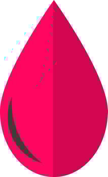 Flat style drop in pink color. vector