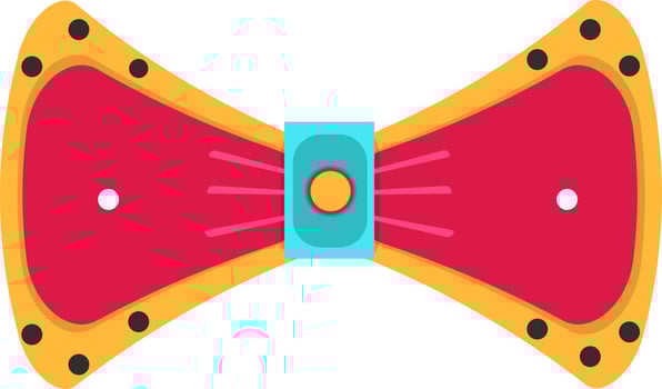 Illustration of colorful bow tie. vector