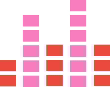 Music beats on white background. vector