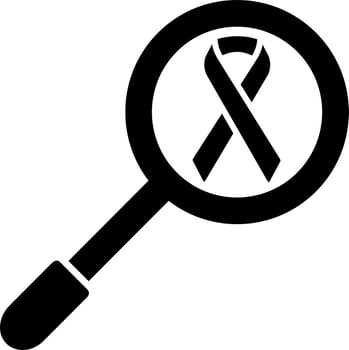 Searching aids disease glyph icon. vector