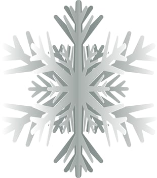Illustration of paper cut snowflake in grey color. vector
