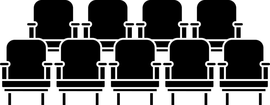 Sitting chair icon in cinema concept. vector