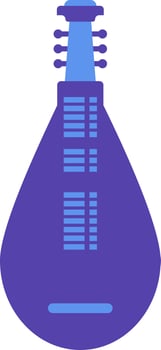 Icon of shanisen and biwa for music instrument. vector