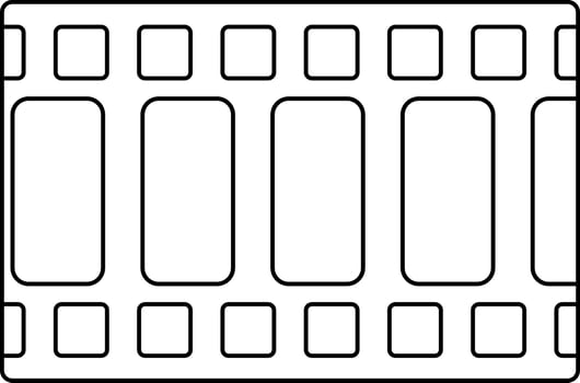 Illustration of film icon for record. vector