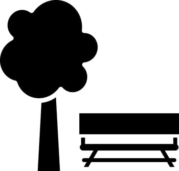 Vector park icon in flat style.