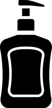 Liquid soap bottle icon in flat style. vector