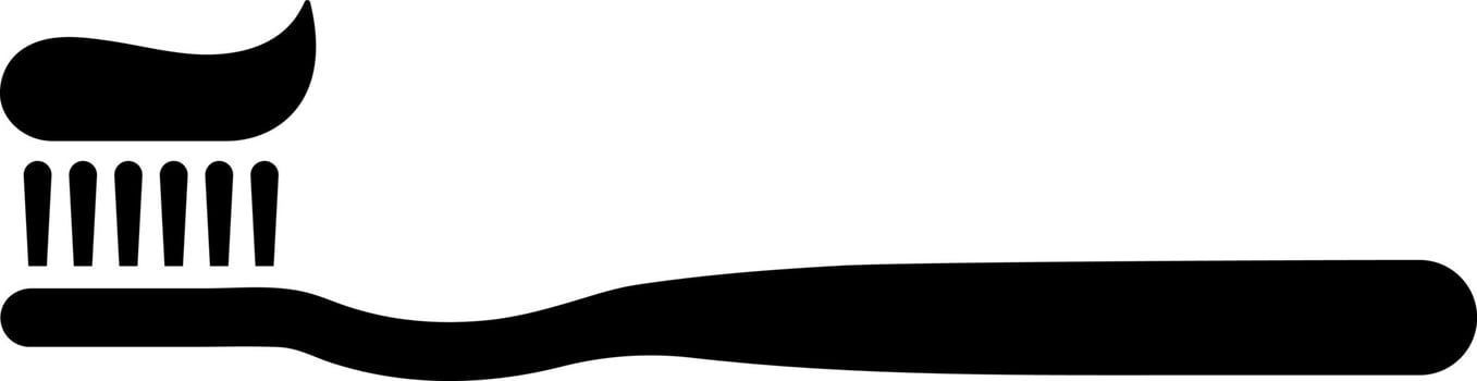 Toothbrush glyph icon. vector