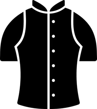 Black and White illustration of dressing suits icon. vector