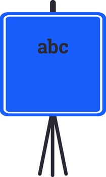Blue chalkboard with alphabets. vector