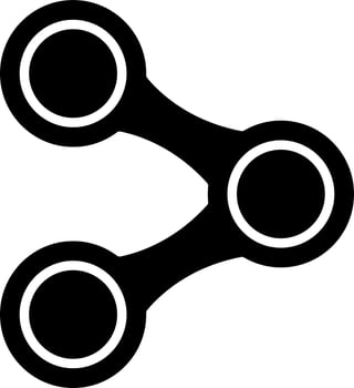 Share icon in flat style. vector