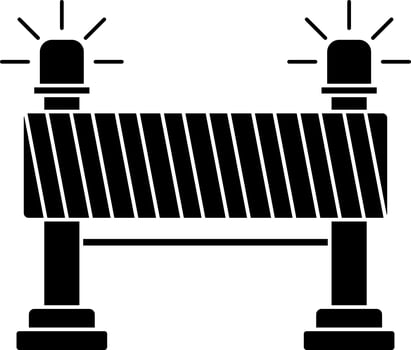 Barrier icon in flat style. vector