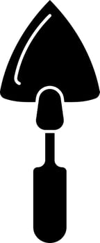 Isolated trowel icon in flat style. vector
