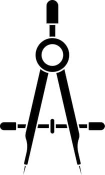 Creative icon for geometric element is compass. vector