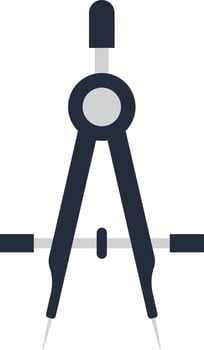 Creative icon for geometric element is compass. vector