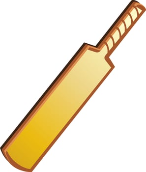 Flat icon of a cricket bat. vector