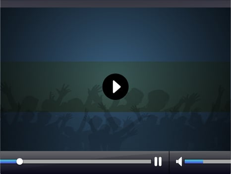 Live cricket video player window. vector