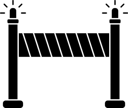 Barricade tape icon in flat style. vector