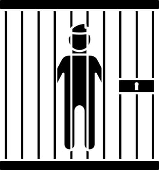 Vector prisoner icon or symbol.