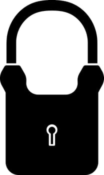Isolated padlock icon or symbol. vector