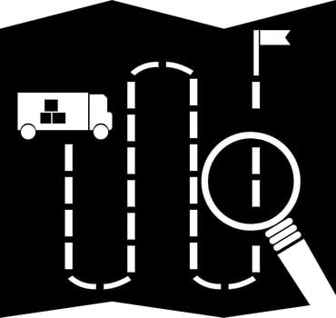 Delivery point,  location tracking icon. vector
