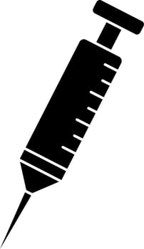 Isolated syringe icon in Black and White color. vector