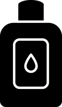 Ink bottle glyph icon or symbol. vector