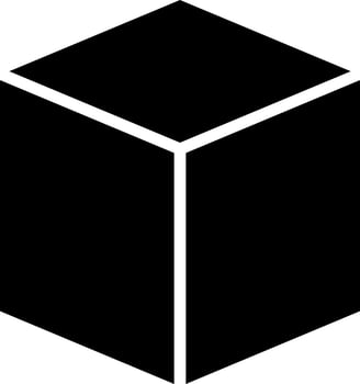 Illustration of cube icon. vector