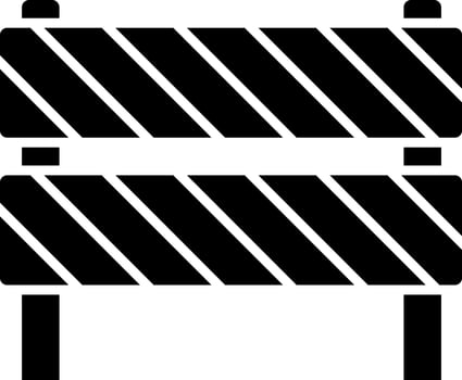 Barrier glyph icon in flat style. vector