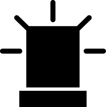 Siren icon or symbol in black color. vector