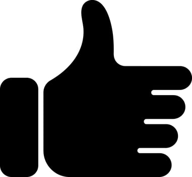 Black and White illustration of like icon. vector
