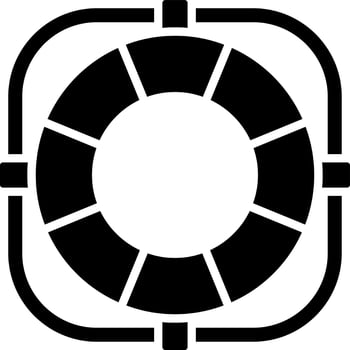 Lifesaver icon in flat style. vector