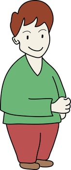 Characterof a boy. vector