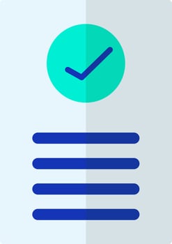 Verification paper icon in flat style. vector