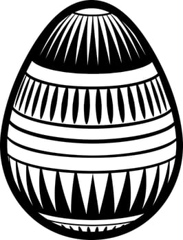 Easter egg glyph icon in Black and White color. vector