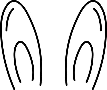 Flat illustration of Bunny Ears. vector