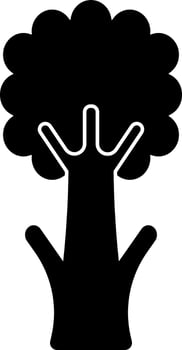 Isolated black tree icon on white background. vector