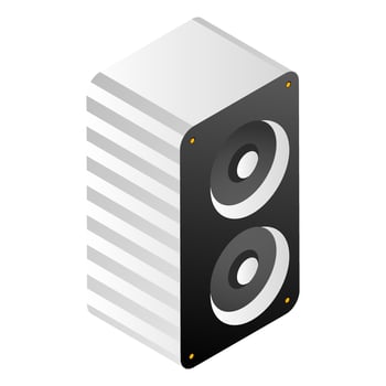 Isometric sound speaker icon. vector