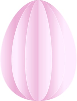 Illustration of egg in paper cut style. vector