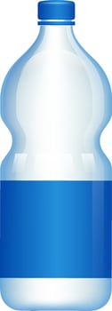 Realistic pattern water bottle element. vector