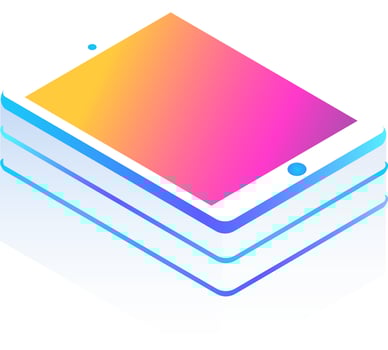 3D smartphone icon on white background. vector