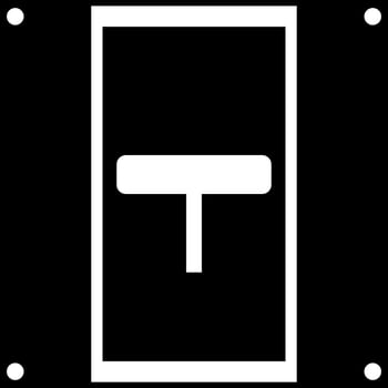 Flat style fire alarm icon in Black and White color. vector