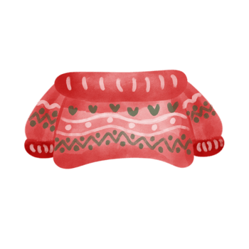 Red cloth of teddy bear. png