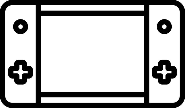 Line art illustration of nintendo icon. vector