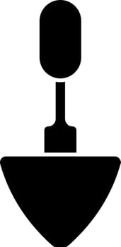 Isolated black spade icon in flat style. vector
